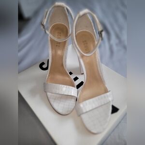 ✨ Schutz White Ankle-Strap Heels ✨